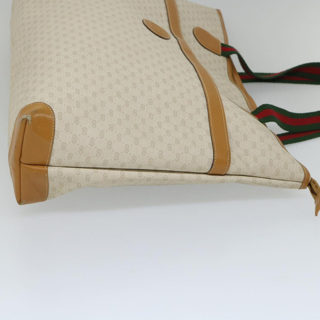 GUCCI Micro GG Supreme Web Sherry Line Tote Bag White 002 39 0215 bs9212