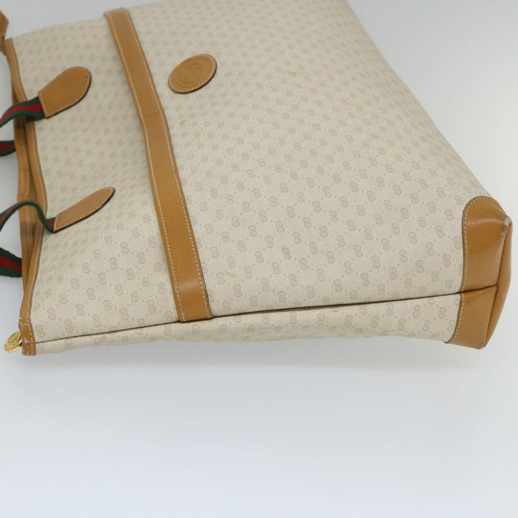 GUCCI Micro GG Supreme Web Sherry Line Tote Bag White 002 39 0215 bs9212