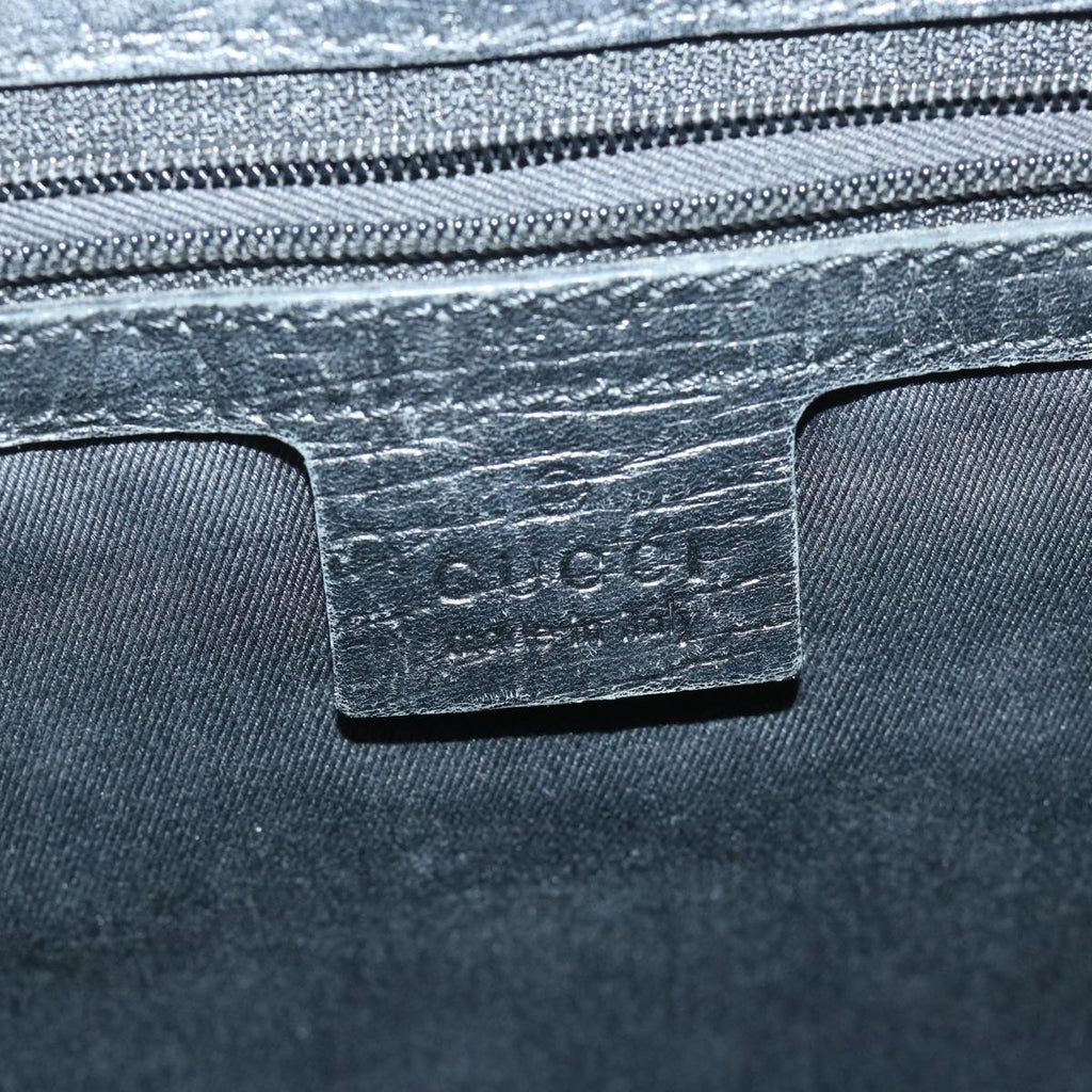 GUCCI GG Canvas Bamboo Tote Bag Black 112530 bs9214