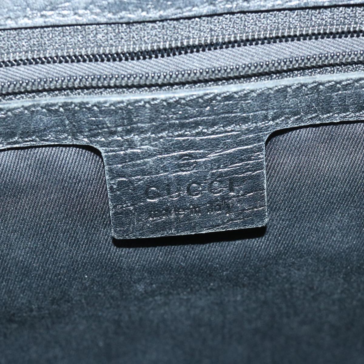 GUCCI GG Canvas Bamboo Tote Bag Black 112530 bs9214