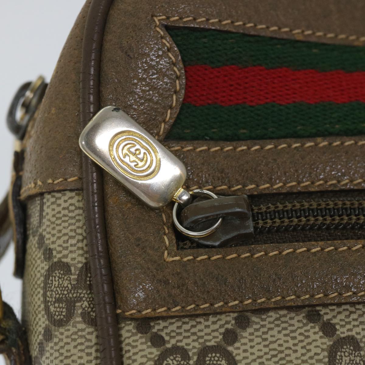 GUCCI GG Supreme Web Sherry Line Shoulder Bag Beige Red 56 02 087 bs9230