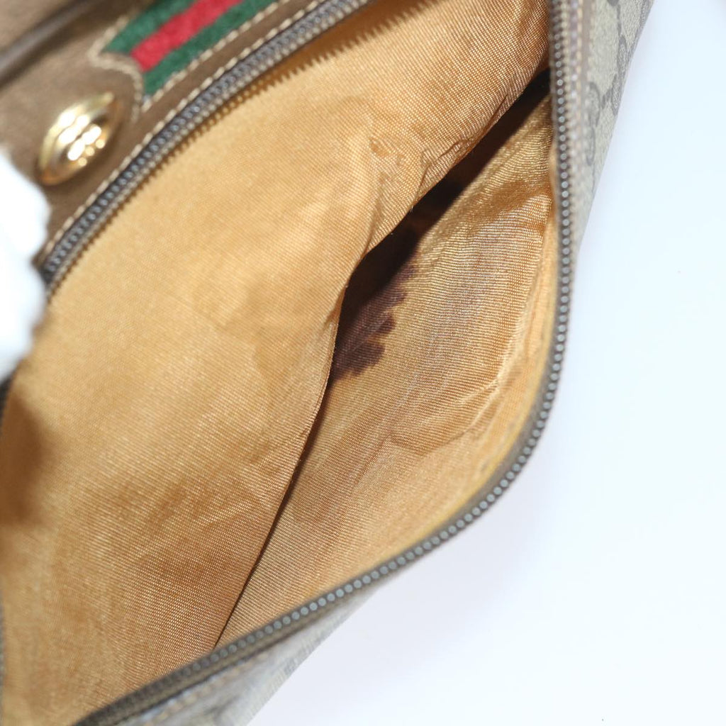 GUCCI GG Supreme Web Sherry Line Shoulder Bag Beige Red 56 02 087 bs9230