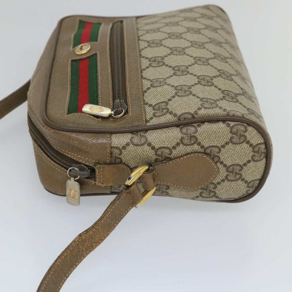 GUCCI GG Supreme Web Sherry Line Shoulder Bag Beige Red 56 02 087 bs9230