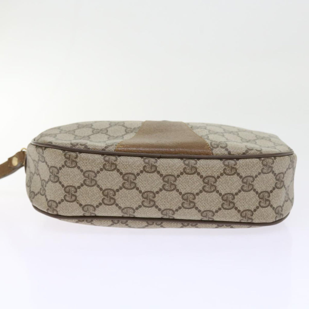 GUCCI GG Supreme Web Sherry Line Clutch Bag Beige Red 89 01 034 bs9231