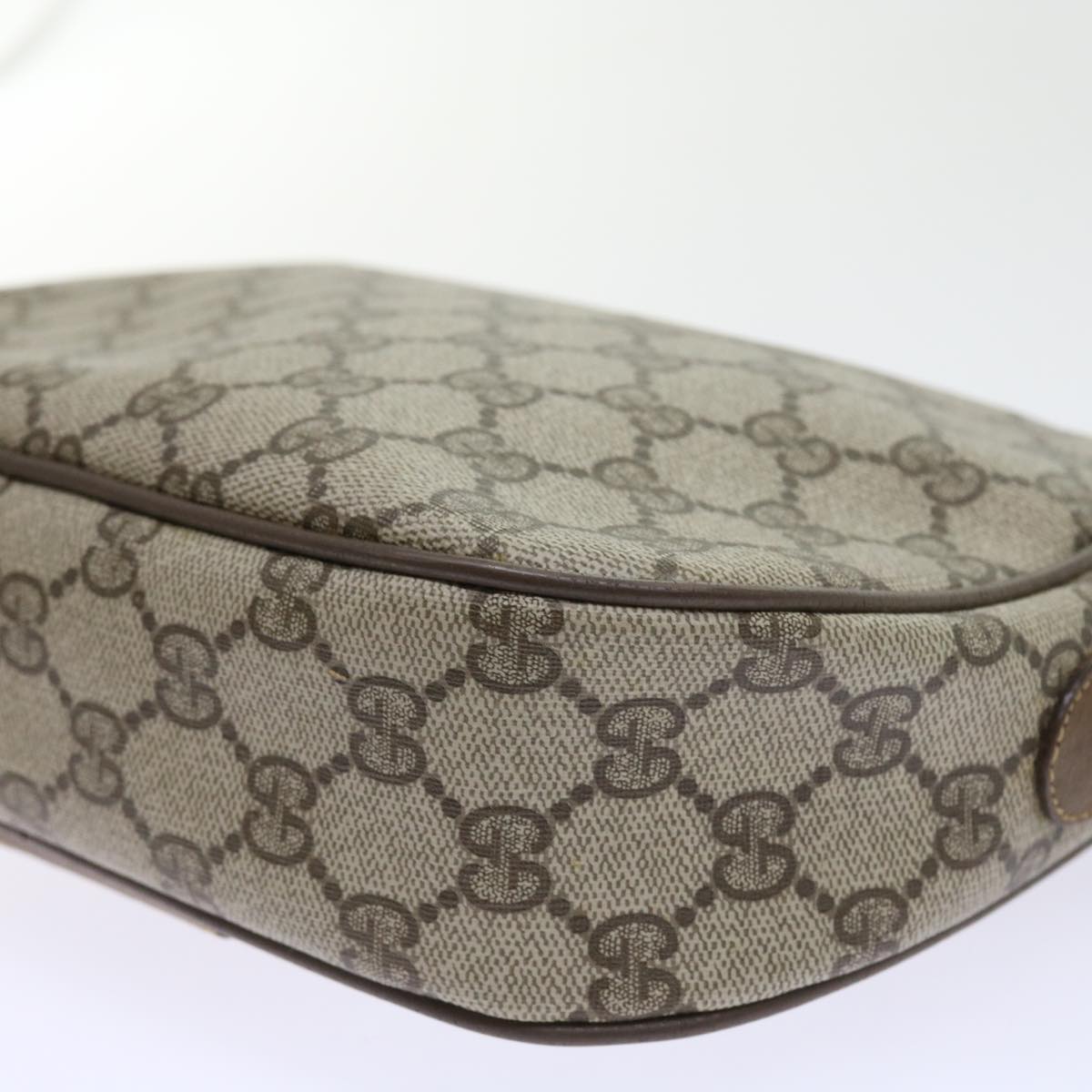 GUCCI GG Supreme Web Sherry Line Clutch Bag Beige Red 89 01 034 bs9231
