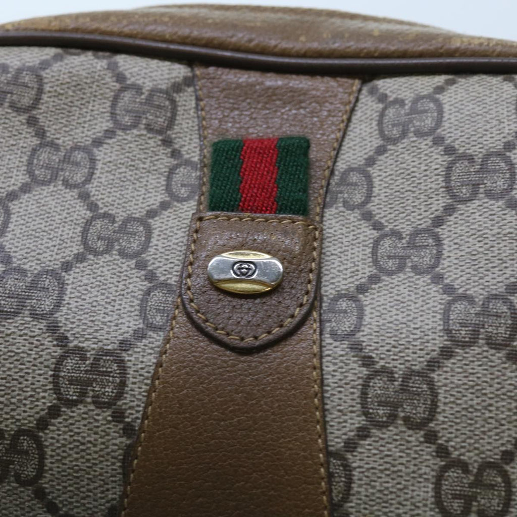 GUCCI GG Supreme Web Sherry Line Clutch Bag Beige Red 89 01 034 bs9231