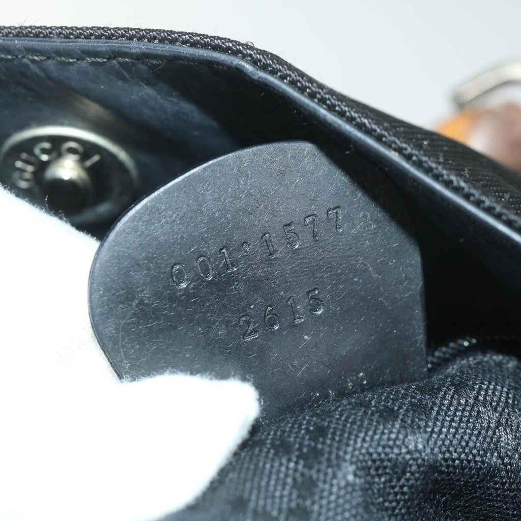 GUCCI Bamboo Shoulder Bag Nylon 2way Black bs9242