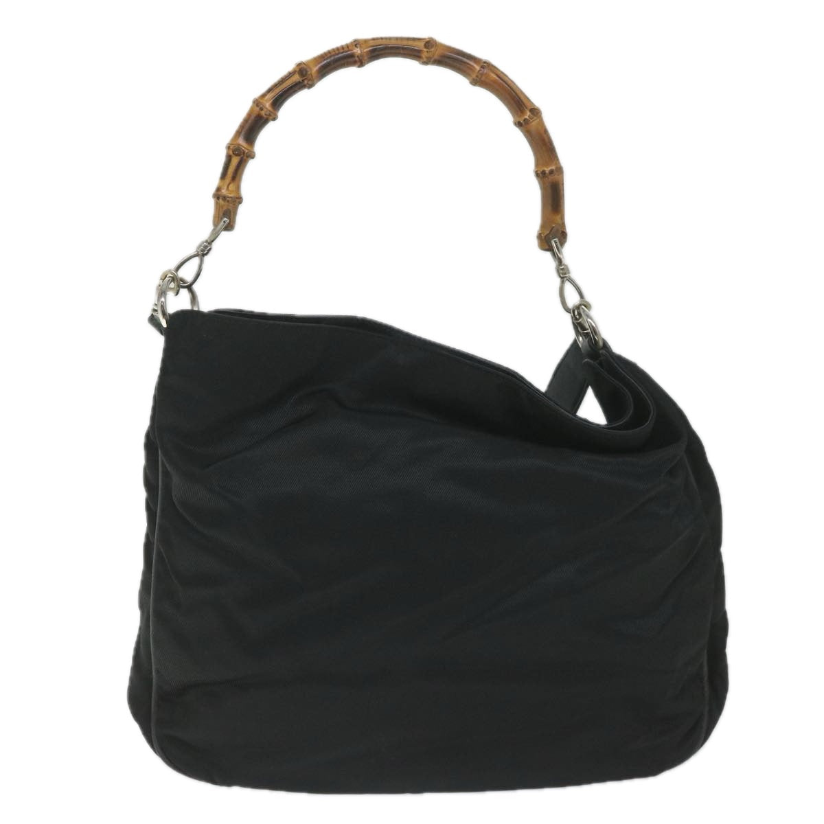 GUCCI Bamboo Shoulder Bag Nylon 2way Black bs9242