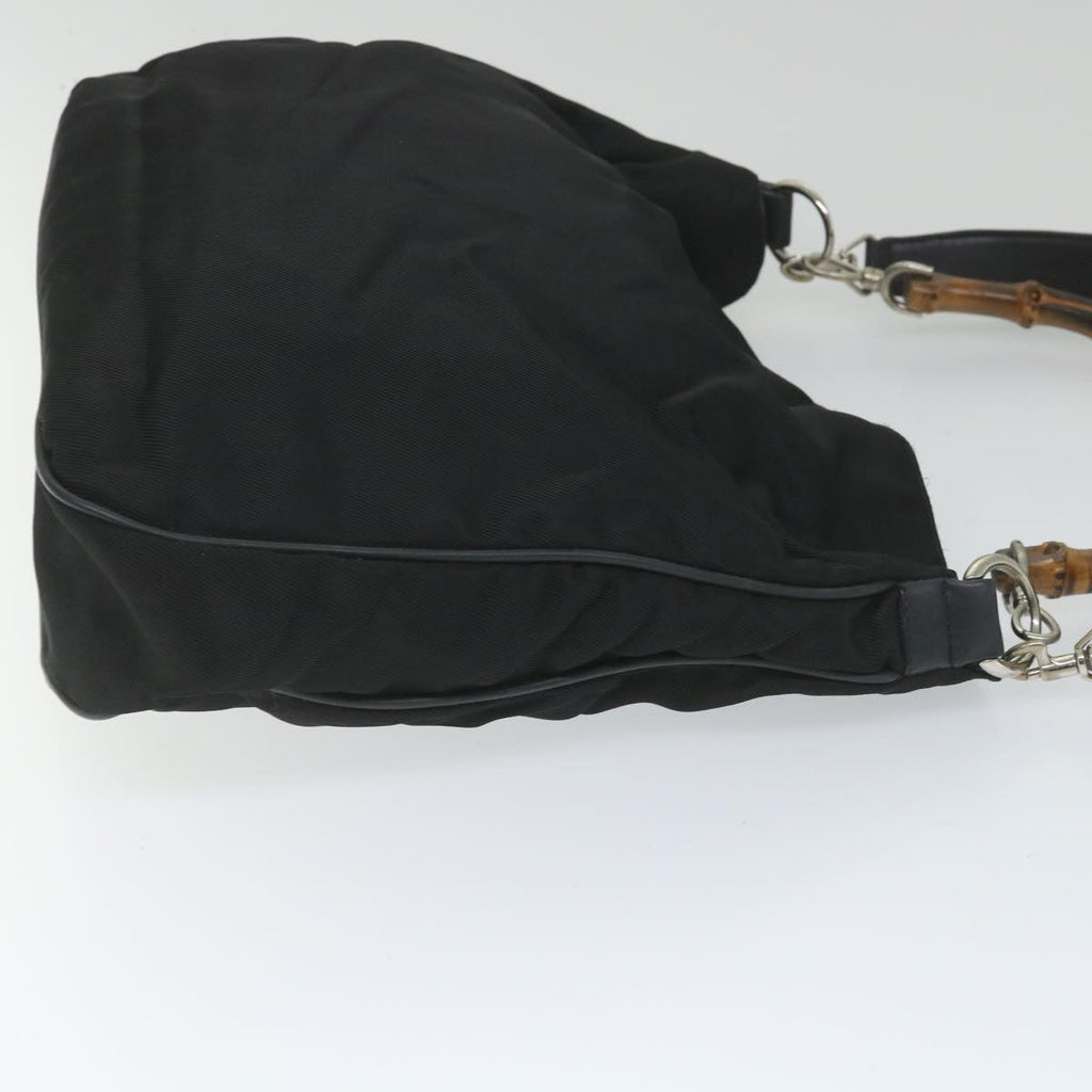 GUCCI Bamboo Shoulder Bag Nylon 2way Black bs9242