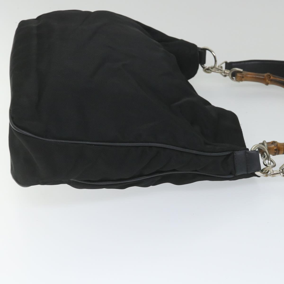 GUCCI Bamboo Shoulder Bag Nylon 2way Black bs9242