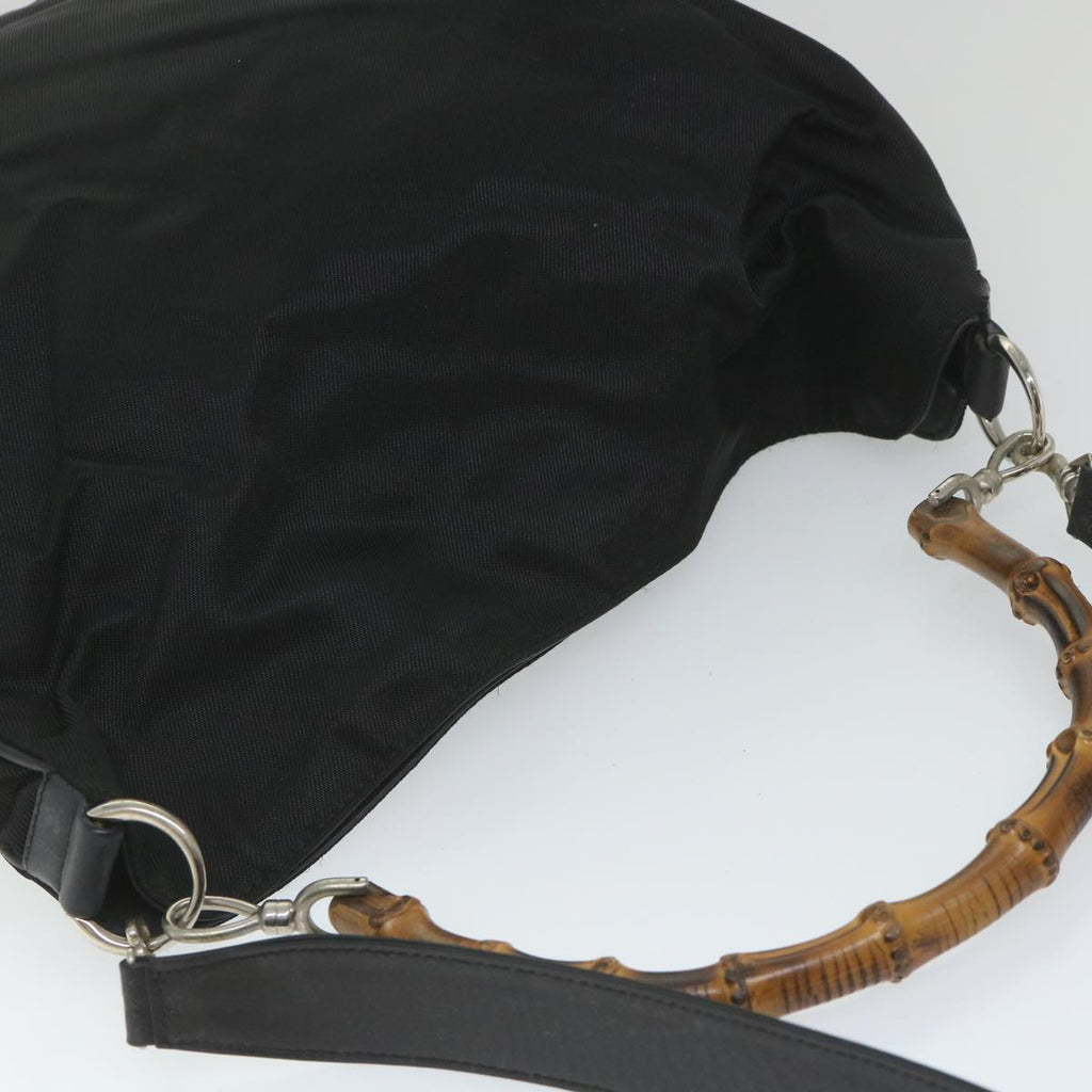 GUCCI Bamboo Shoulder Bag Nylon 2way Black bs9242