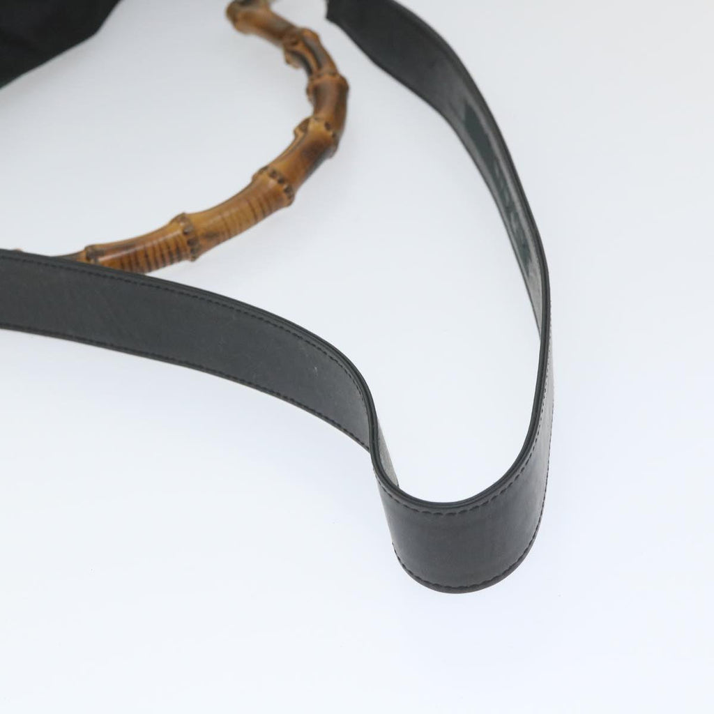 GUCCI Bamboo Shoulder Bag Nylon 2way Black bs9242