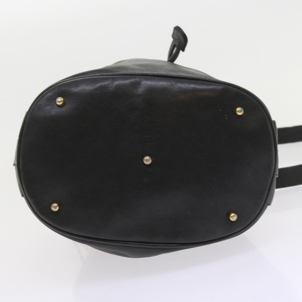GUCCI Bamboo Shoulder Bag Leather 2way Black 001 2865 1657 bs9276