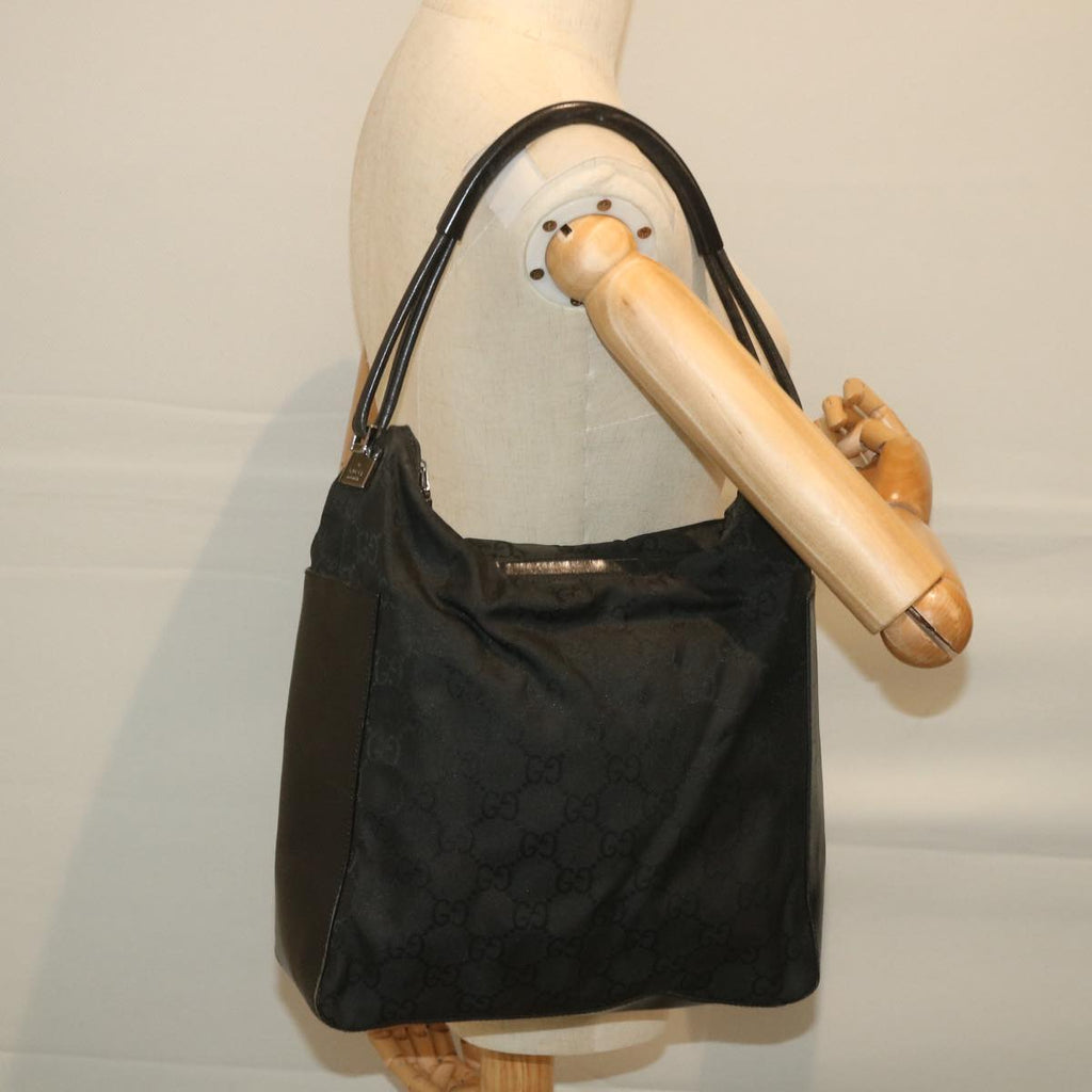 GUCCI GG Canvas Shoulder Bag Nylon Black 002 3770 200047 bs9277