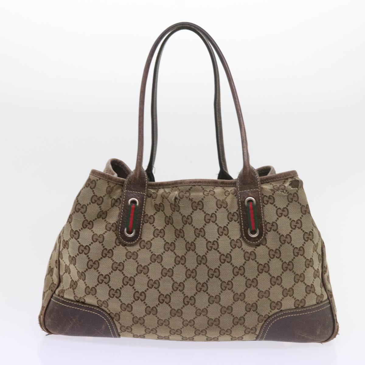 GUCCI GG Canvas Web Sherry Line Shoulder Bag 2Set Beige Green Red bs9278