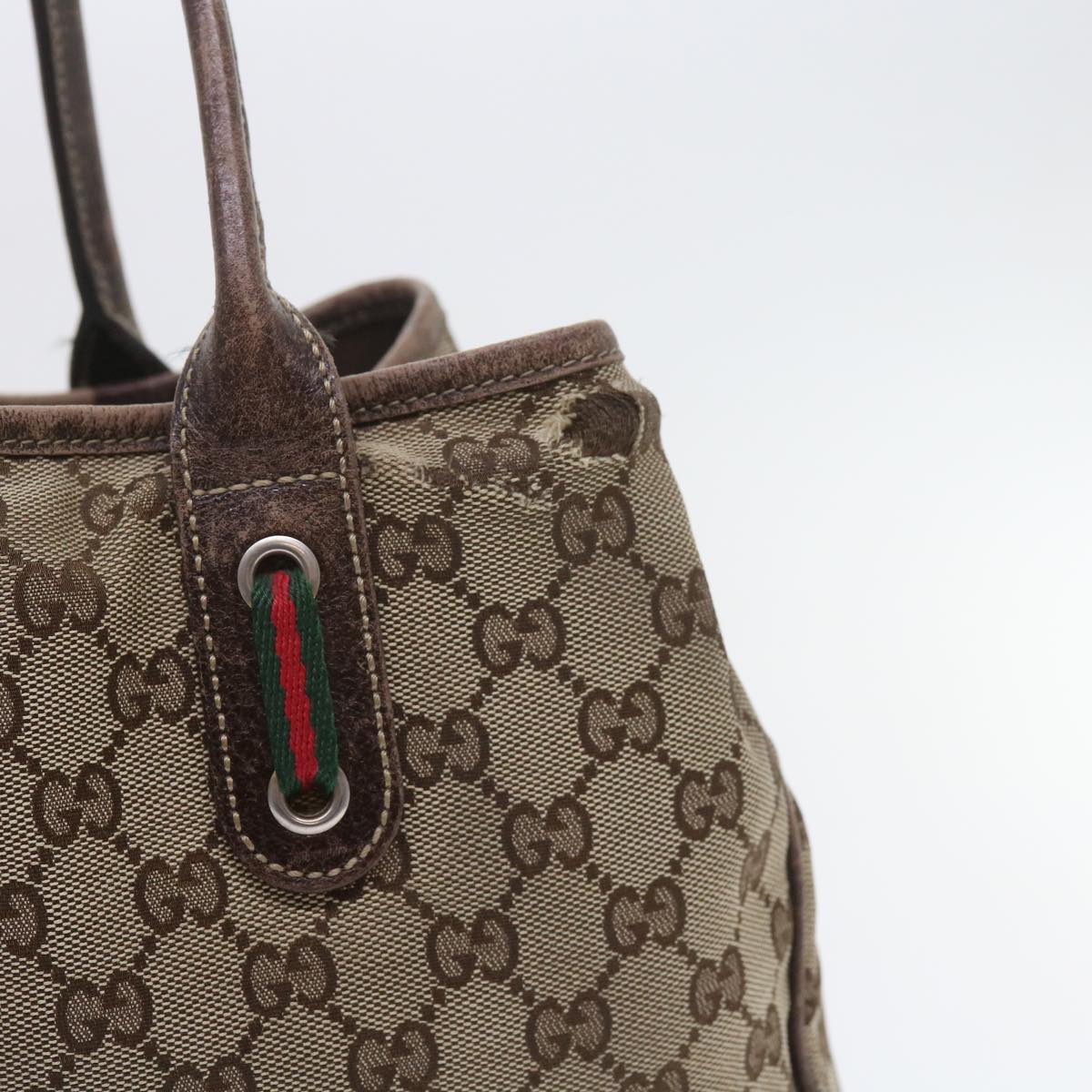 GUCCI GG Canvas Web Sherry Line Shoulder Bag 2Set Beige Green Red bs9278