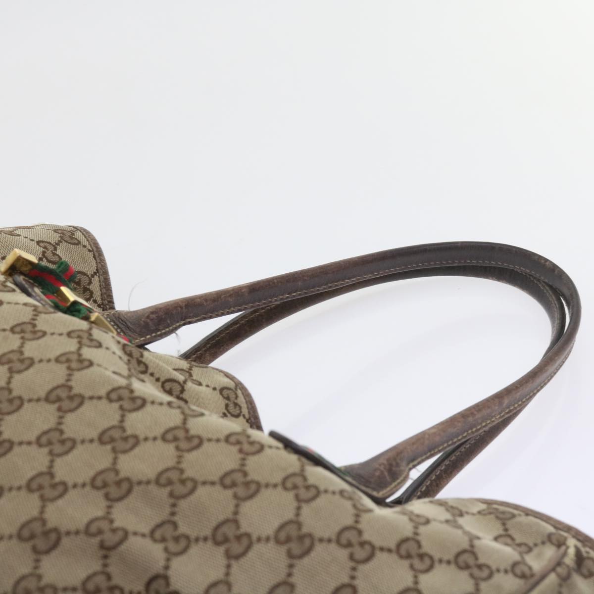 GUCCI GG Canvas Web Sherry Line Shoulder Bag 2Set Beige Green Red bs9278