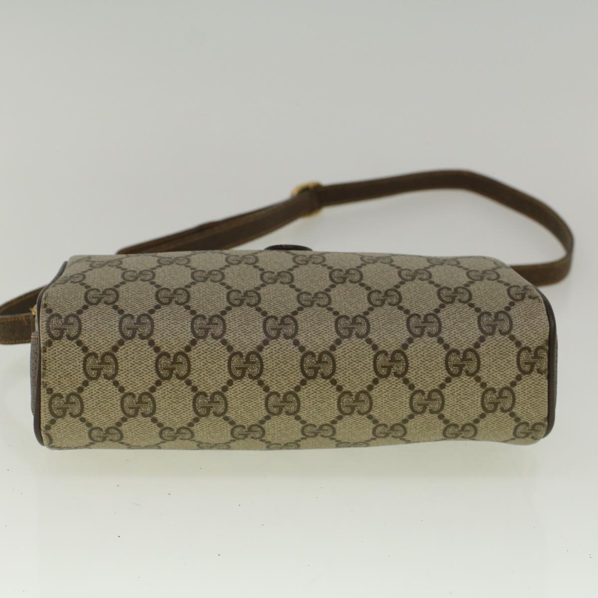 GUCCI GG Supreme Web Sherry Line Shoulder Bag Beige Red 89 02 018 bs9379