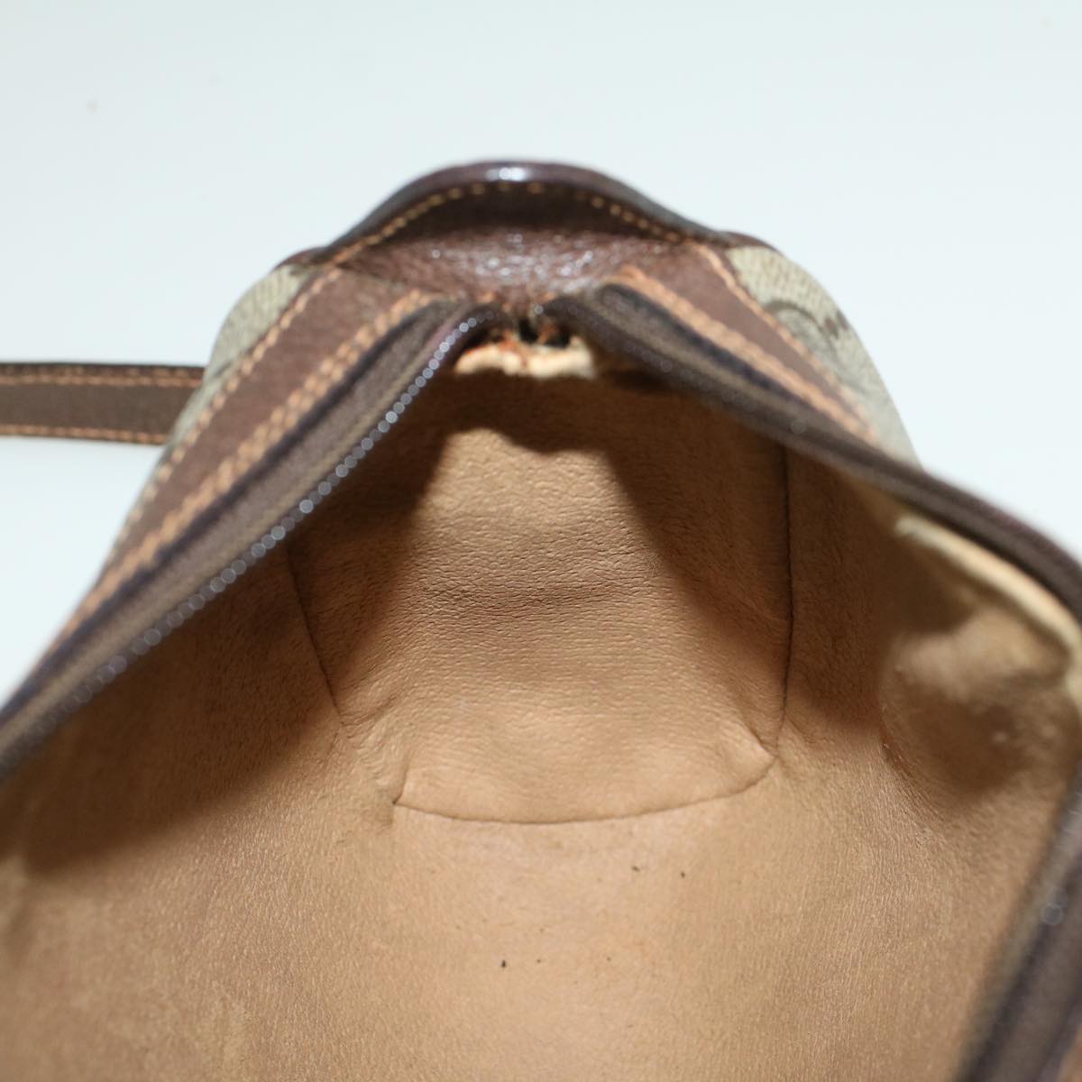 GUCCI GG Supreme Web Sherry Line Shoulder Bag Beige Red 89 02 018 bs9379