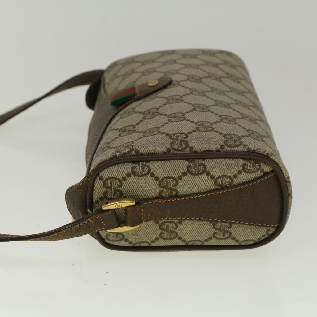 GUCCI GG Supreme Web Sherry Line Shoulder Bag Beige Red 89 02 018 bs9379