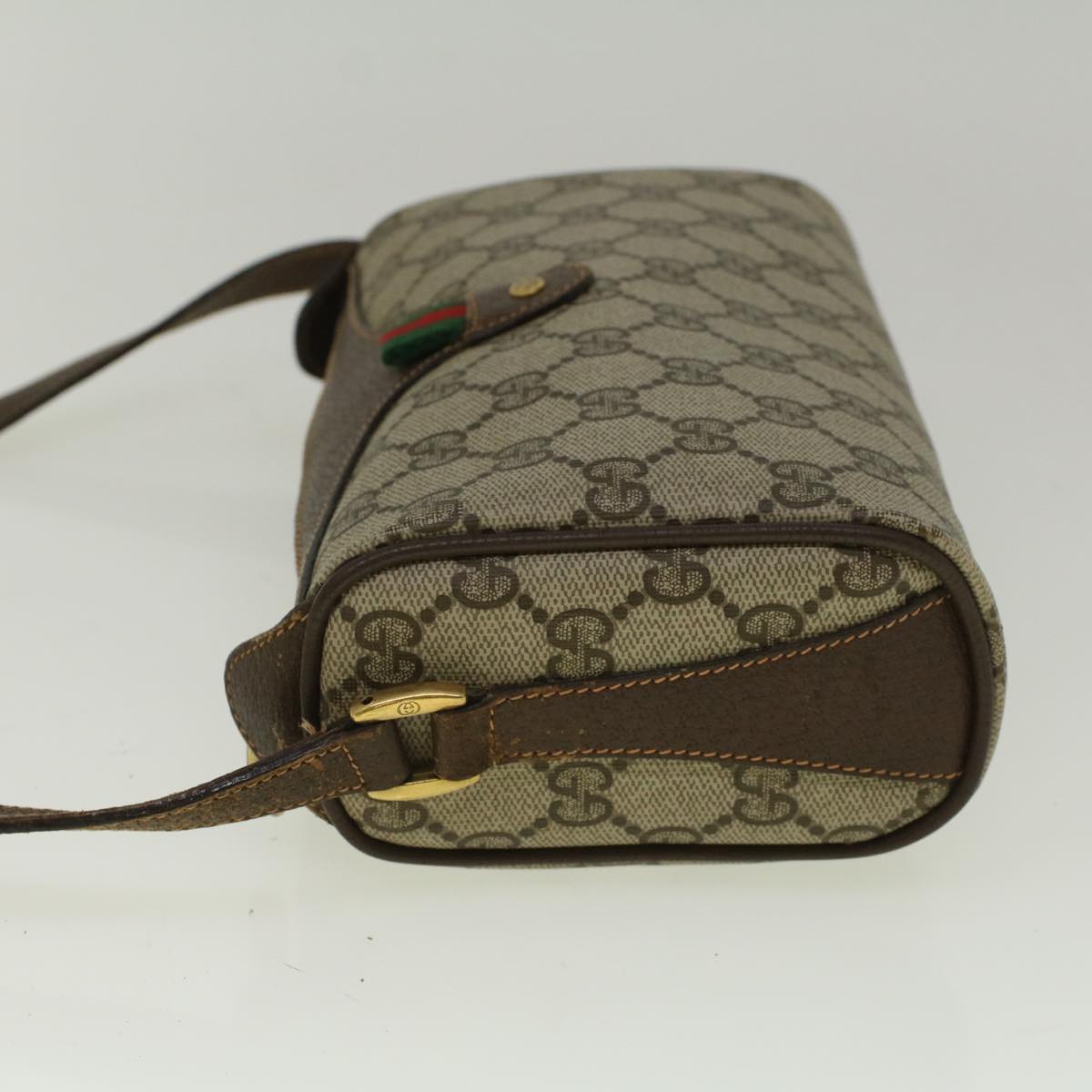GUCCI GG Supreme Web Sherry Line Shoulder Bag Beige Red 89 02 018 bs9379