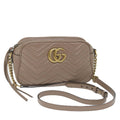 GUCCI GG Marmont Shoulder Bag Beige 447632 bs9395