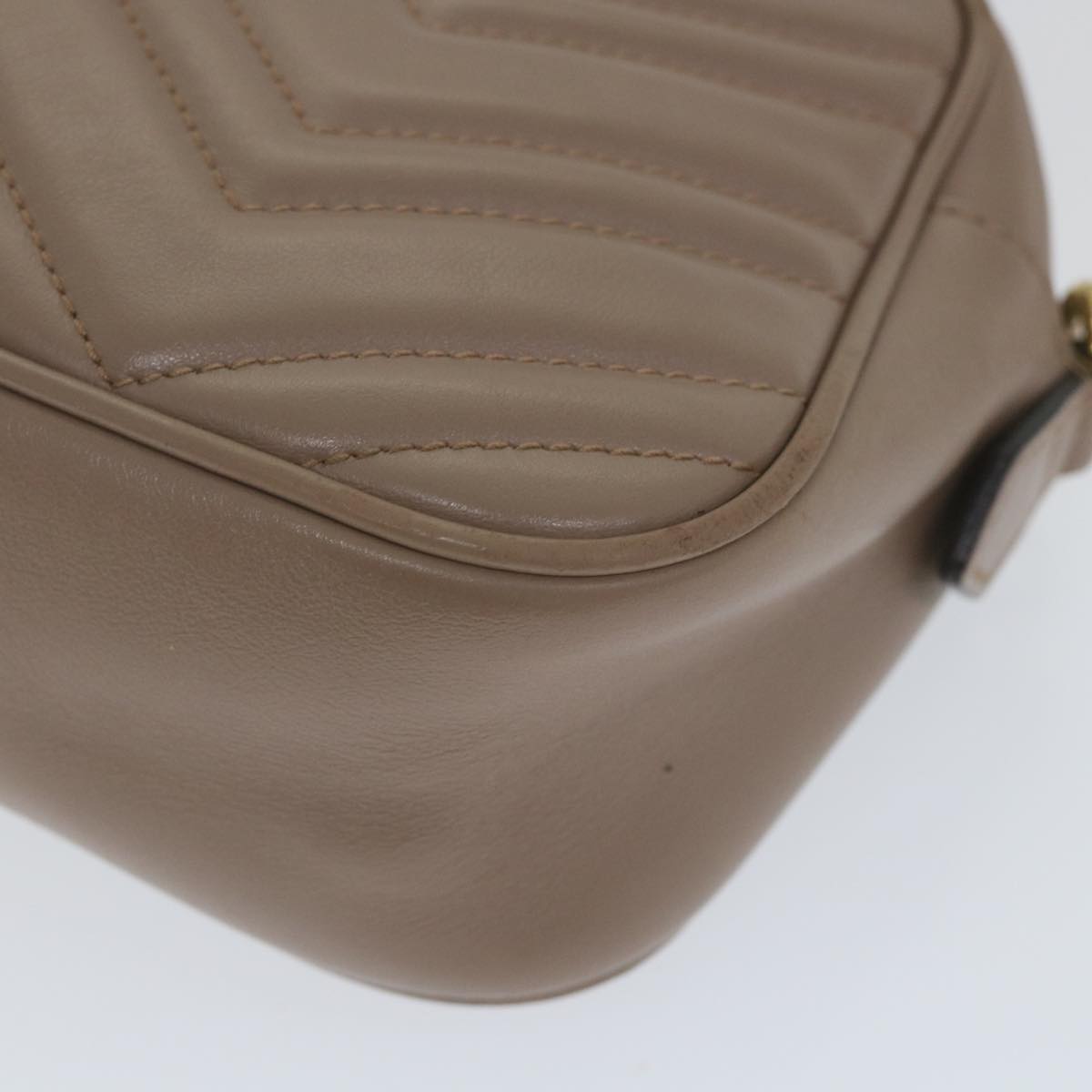 GUCCI GG Marmont Shoulder Bag Beige 447632 bs9395