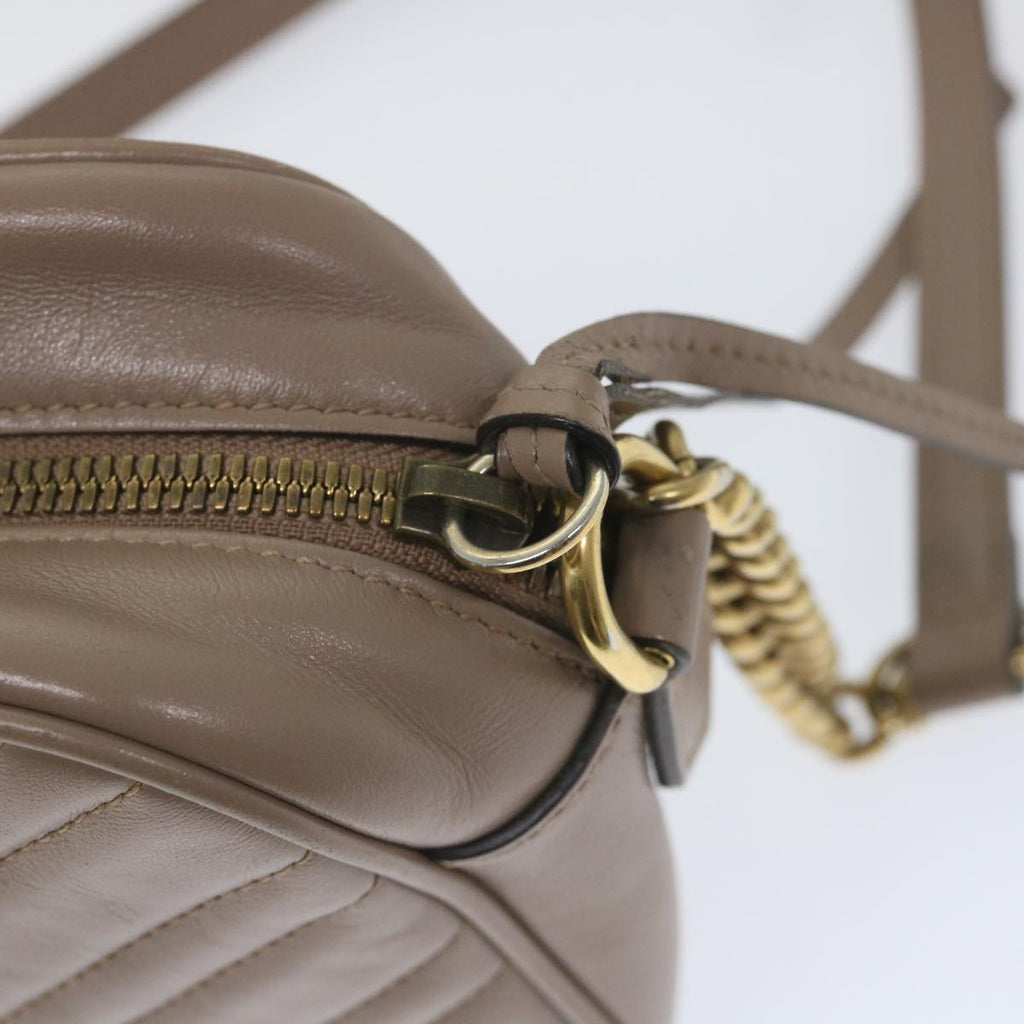 GUCCI GG Marmont Shoulder Bag Beige 447632 bs9395
