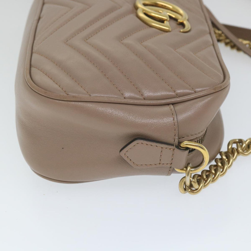 GUCCI GG Marmont Shoulder Bag Beige 447632 bs9395