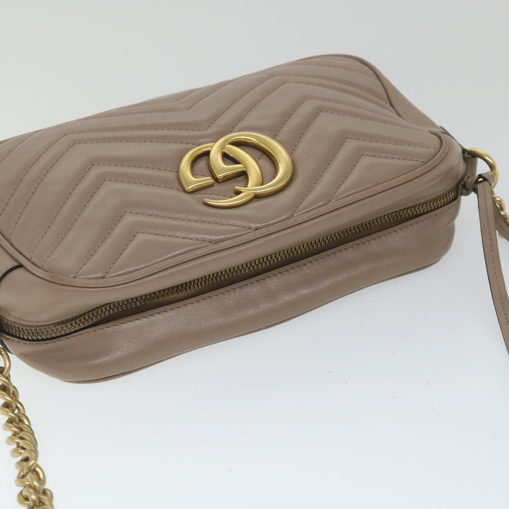 GUCCI GG Marmont Shoulder Bag Beige 447632 bs9395