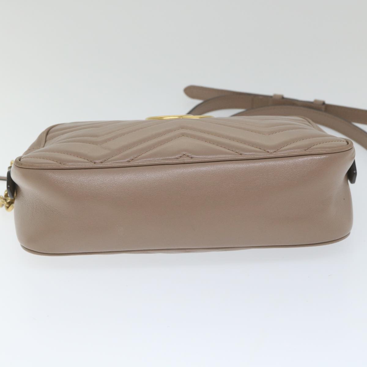 GUCCI GG Marmont Shoulder Bag Beige 447632 bs9395