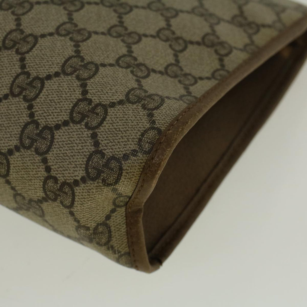 GUCCI GG Supreme Web Sherry Line Clutch Bag Red Beige 89 01 031 bs9444