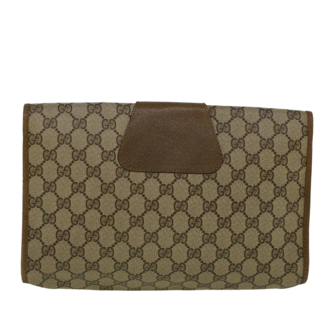 GUCCI GG Supreme Web Sherry Line Clutch Bag Red Beige 89 01 031 bs9444