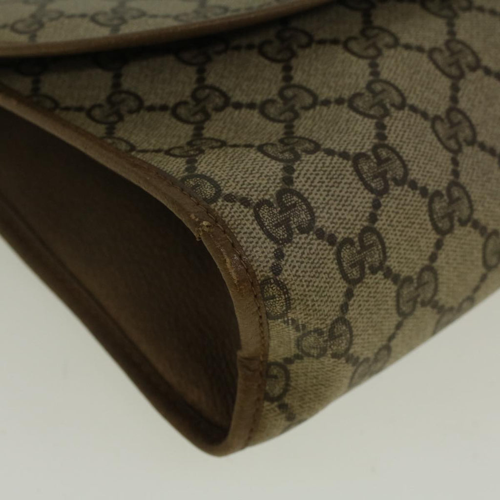 GUCCI GG Supreme Web Sherry Line Clutch Bag Red Beige 89 01 031 bs9444