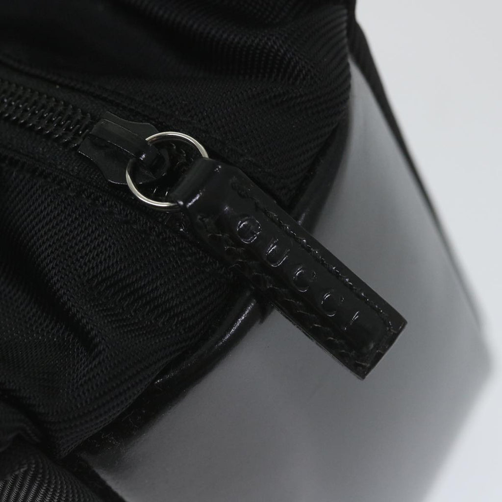GUCCI Bamboo Shoulder Bag Canvas Black 000 0580 0166 bs9446