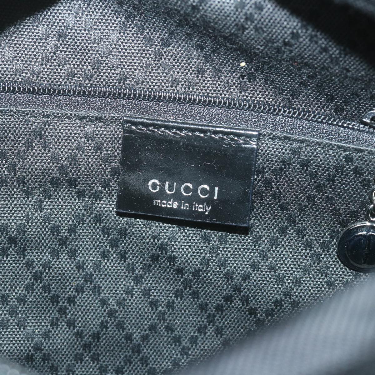 GUCCI Bamboo Shoulder Bag Canvas Black 000 0580 0166 bs9446