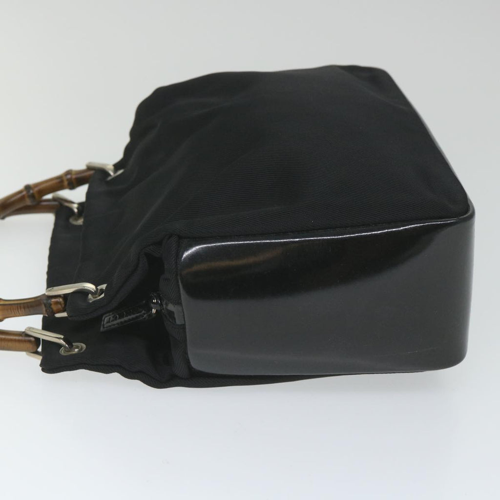 GUCCI Bamboo Shoulder Bag Canvas Black 000 0580 0166 bs9446