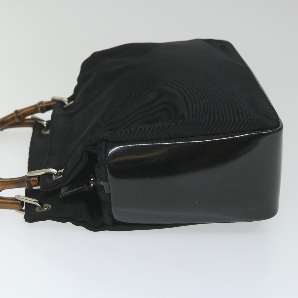 GUCCI Bamboo Shoulder Bag Canvas Black 000 0580 0166 bs9446