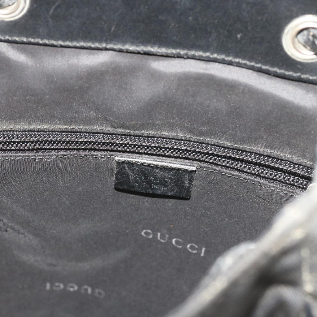 GUCCI Backpack Canvas Black 019 0325 002113 bs9463
