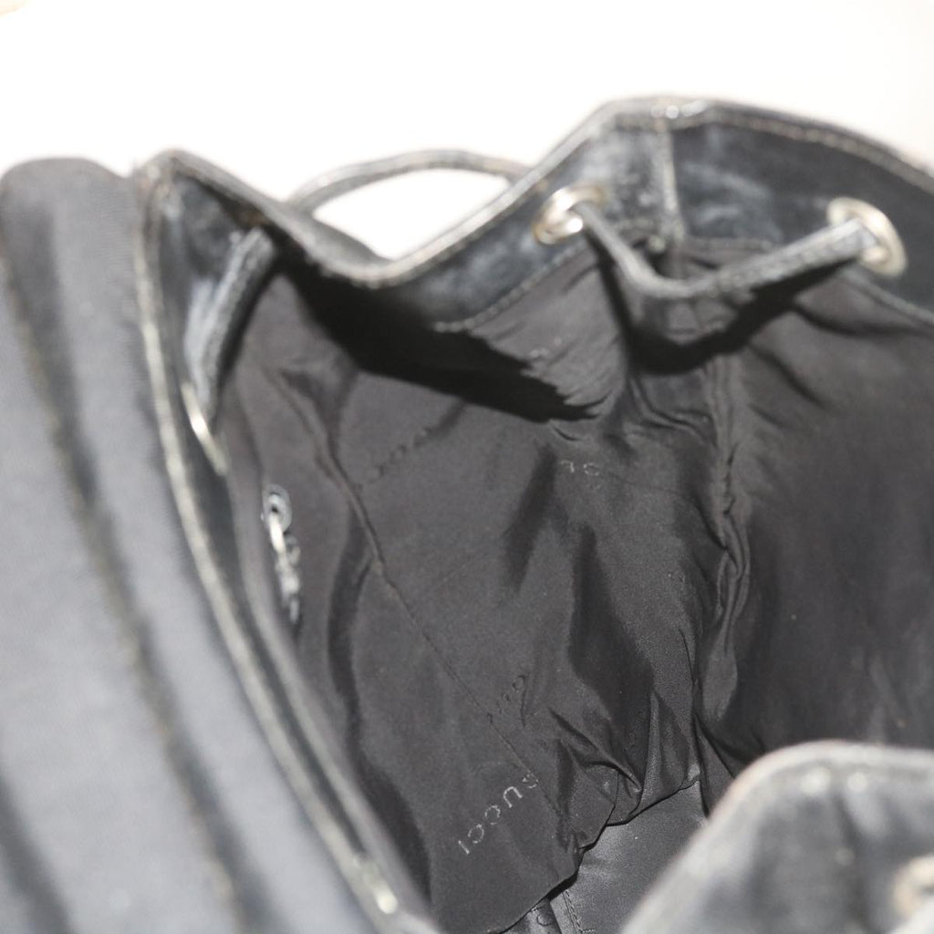 GUCCI Backpack Canvas Black 019 0325 002113 bs9463