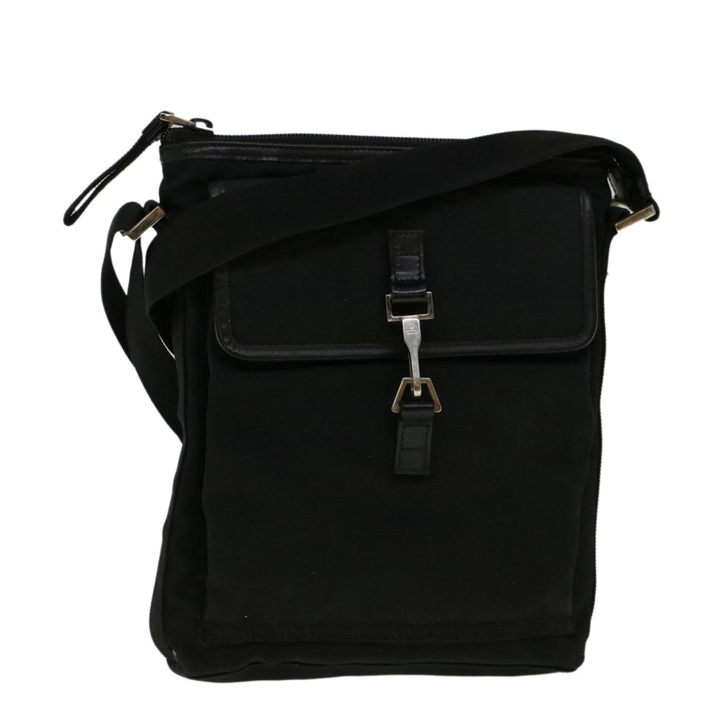 GUCCI Shoulder Bag Canvas Black 92646 bs9464