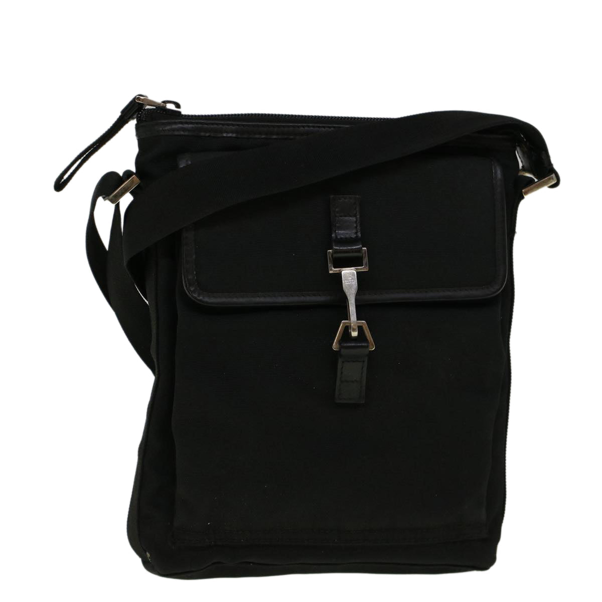 GUCCI Shoulder Bag Canvas Black 92646 bs9464