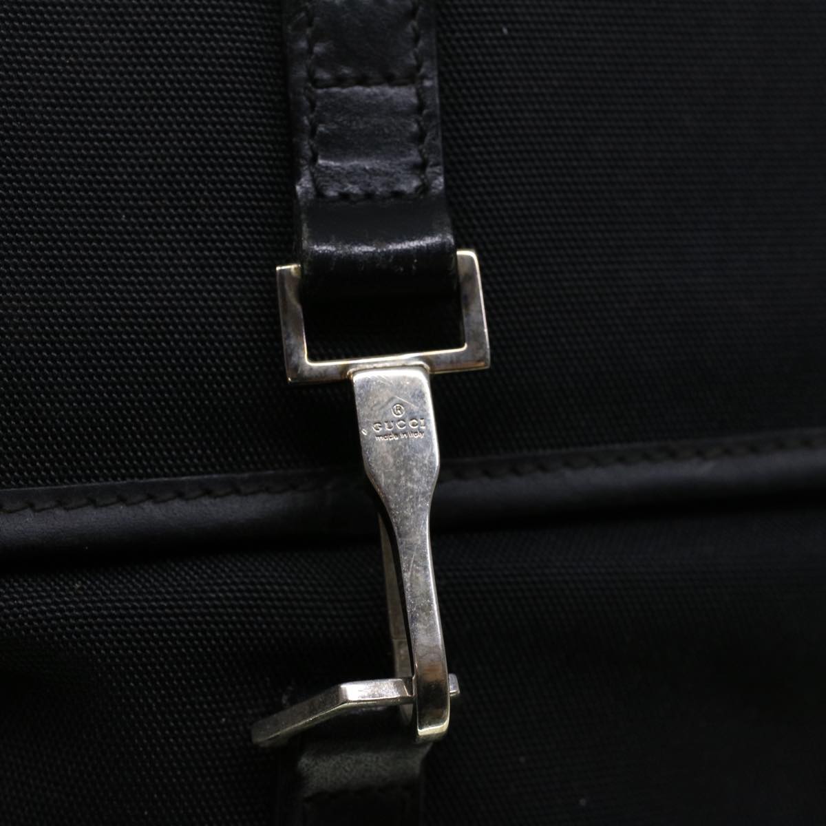 GUCCI Shoulder Bag Canvas Black 92646 bs9464