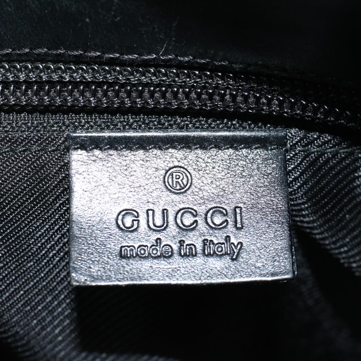 GUCCI Shoulder Bag Canvas Black 92646 bs9464