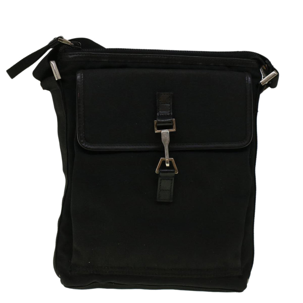GUCCI Shoulder Bag Canvas Black 92646 bs9464