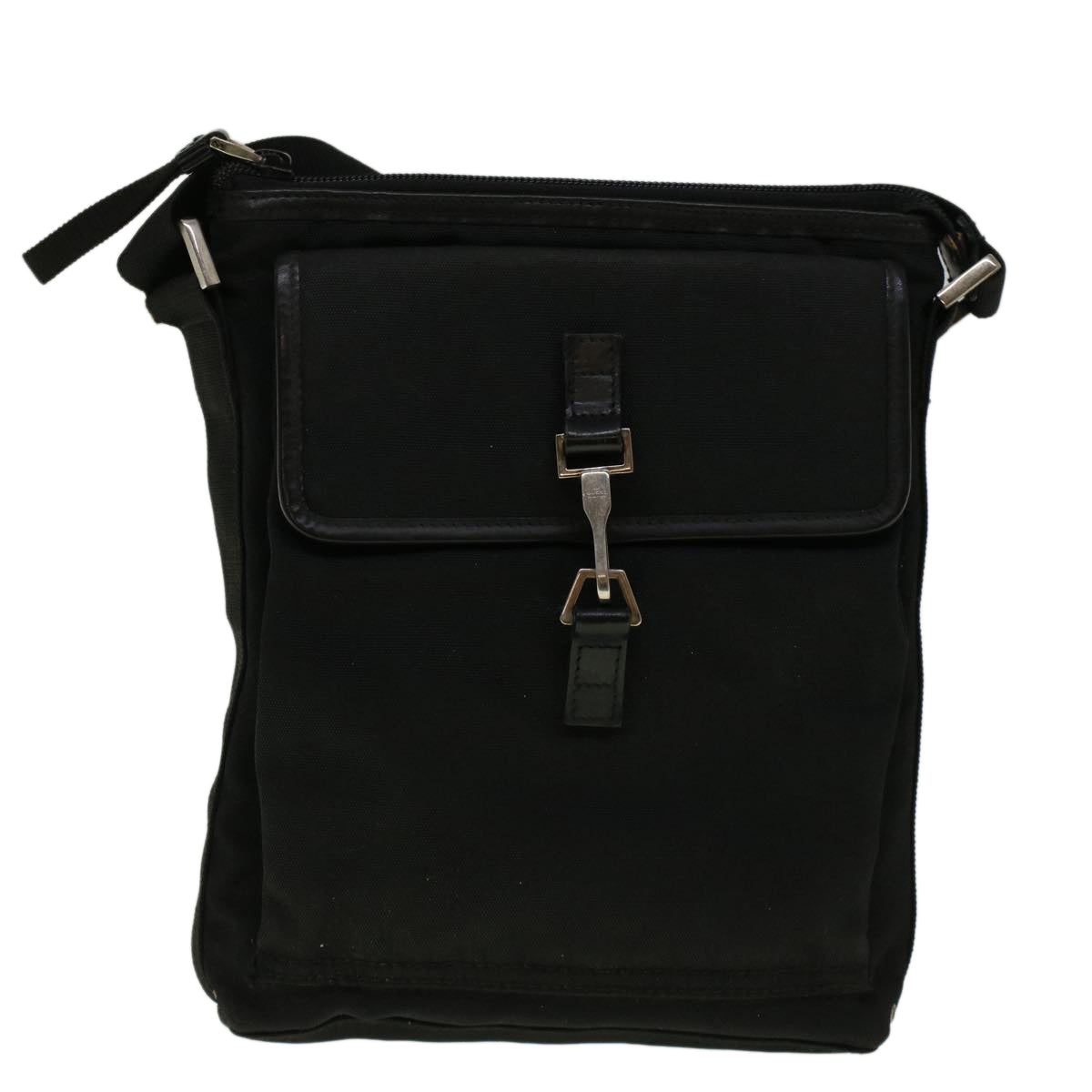 GUCCI Shoulder Bag Canvas Black 92646 bs9464