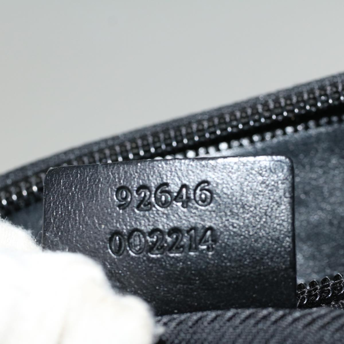 GUCCI Shoulder Bag Canvas Black 92646 bs9464