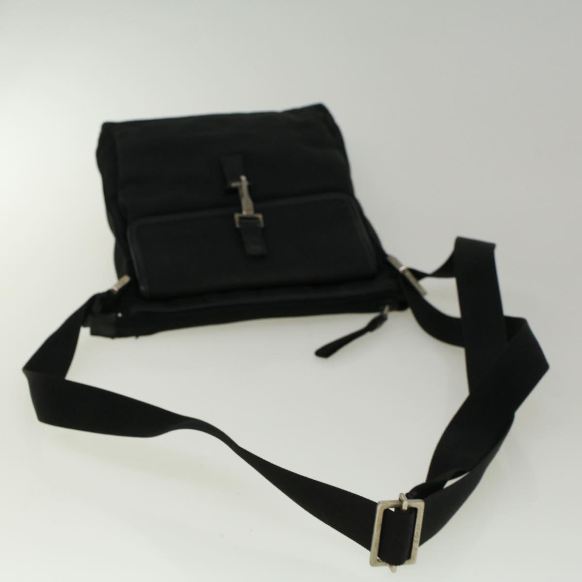 GUCCI Shoulder Bag Canvas Black 92646 bs9464