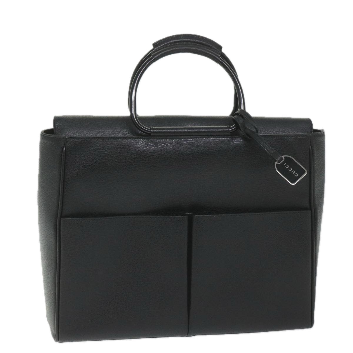 GUCCI Hand Bag Leather Black 002 2865 1313 bs9482