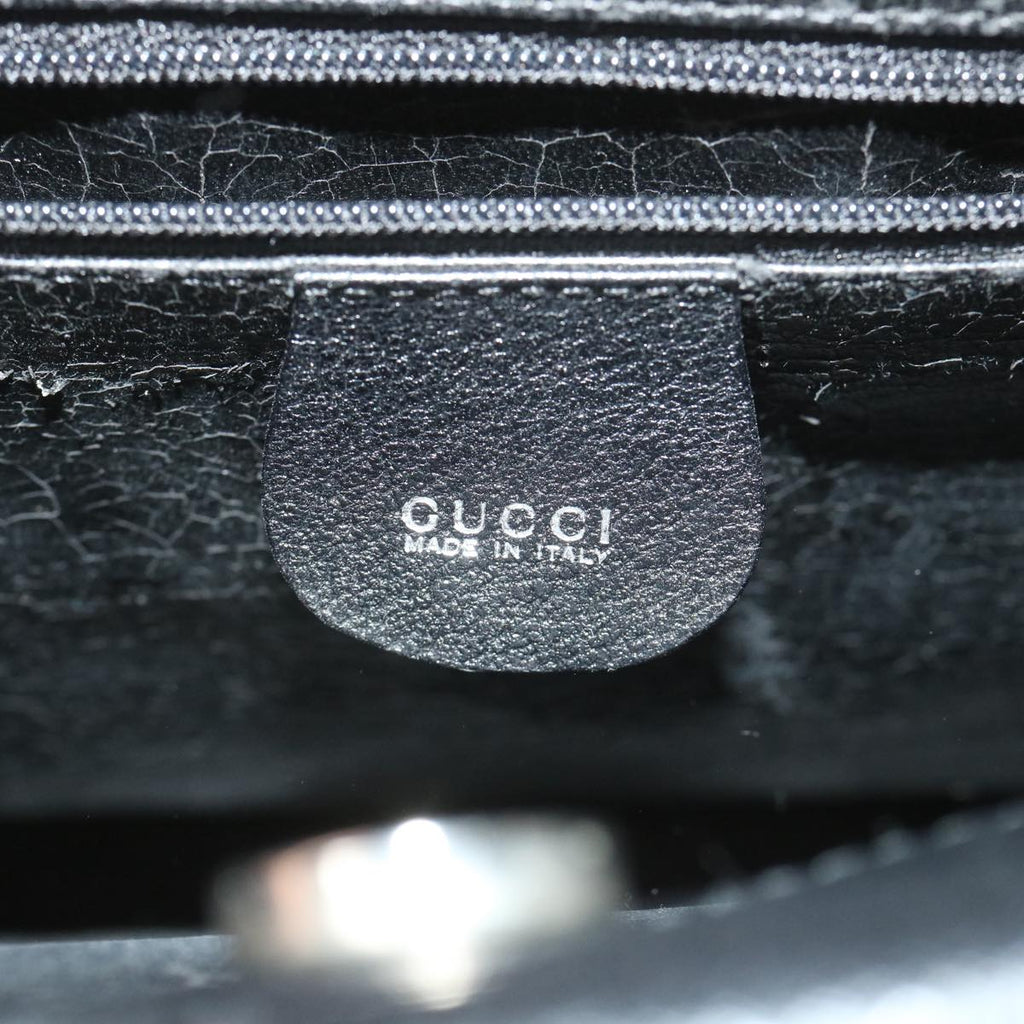 GUCCI Hand Bag Leather Black 002 2865 1313 bs9482